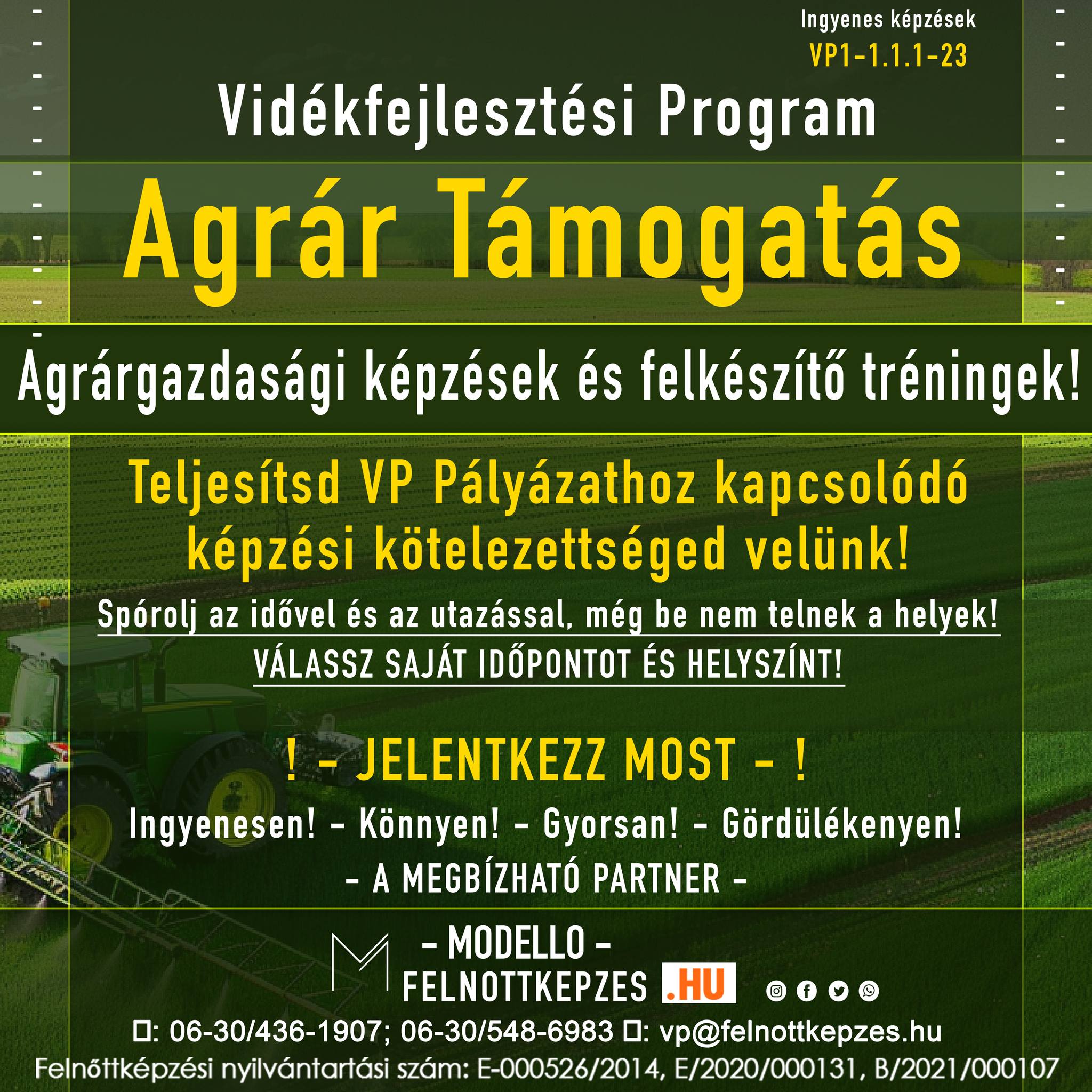 Agrárgazdasági képzések