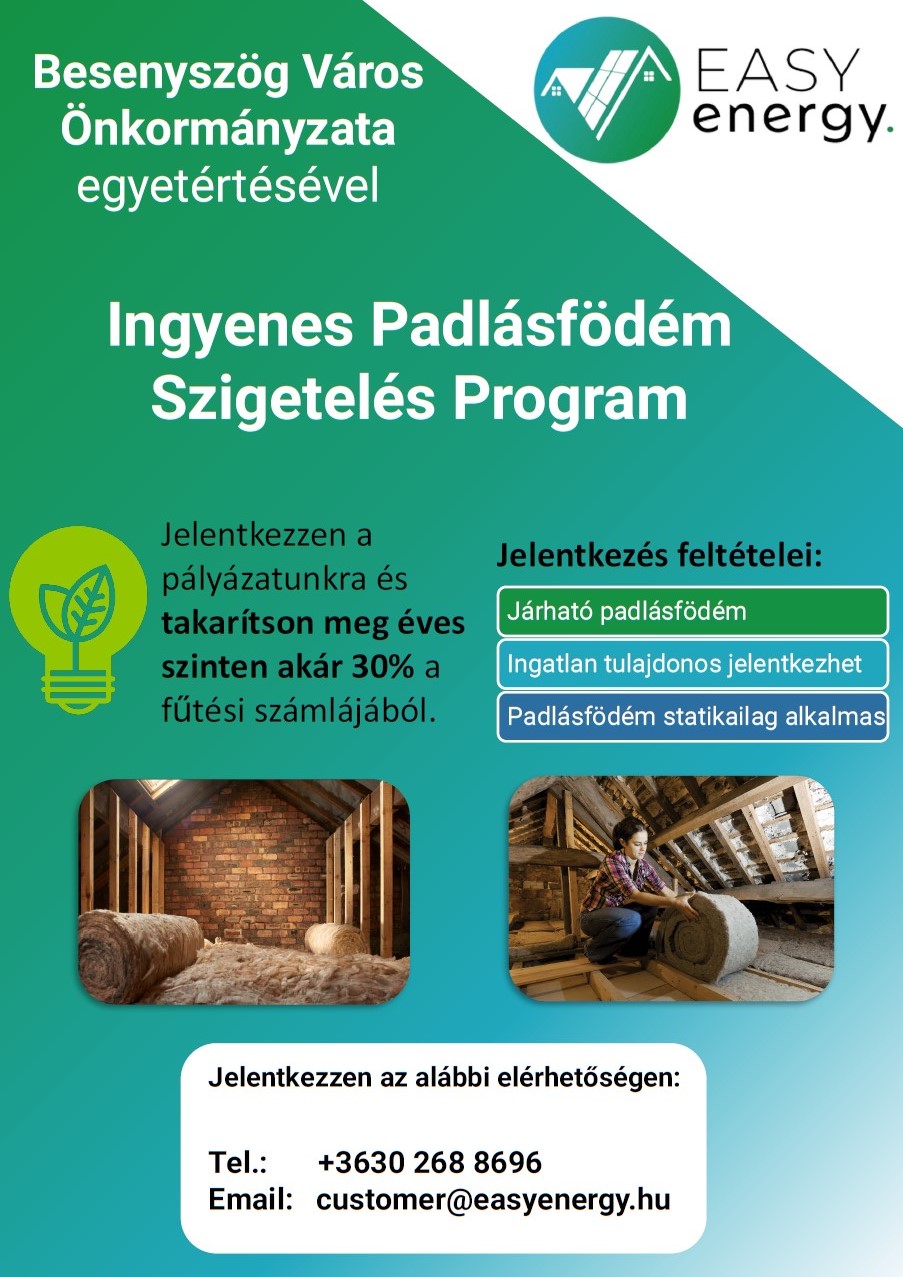 Ingyenes Padlásfödém Szigetelés Program